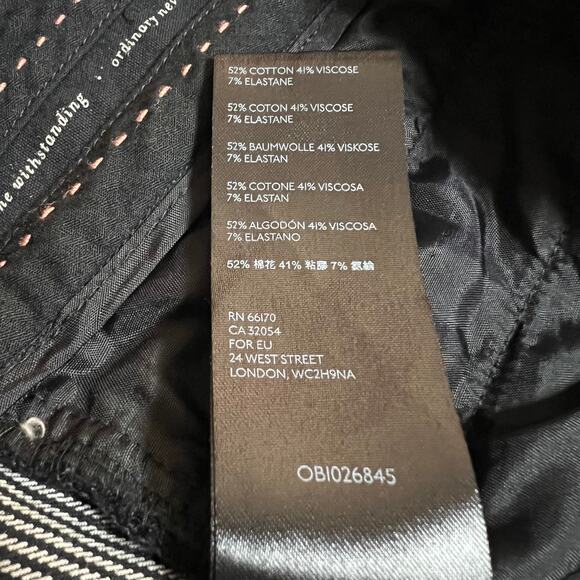 Anthropologie The Essential Slim Plaid Ankle Trousers Pants Size 6 TALL Preppy - Picture 10 of 13